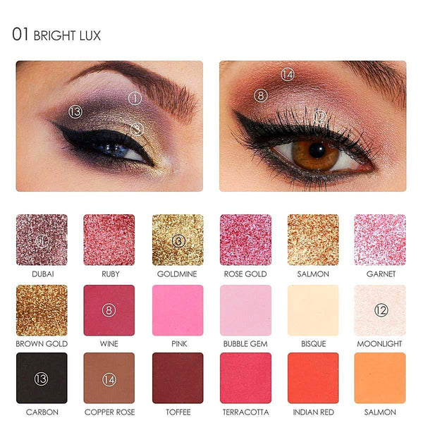 EYESHADOW PALETTE  BRIGHT LUXE EDITION - AQUALUZZA