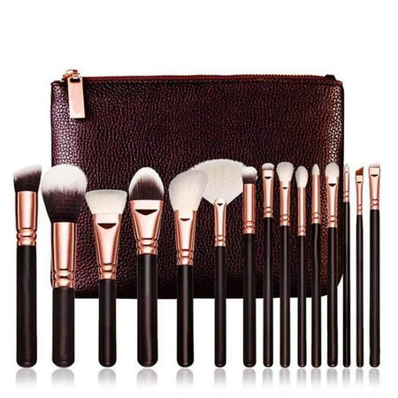 Eye Essential Rose Gold Brush Set with Pouch- 12 piece