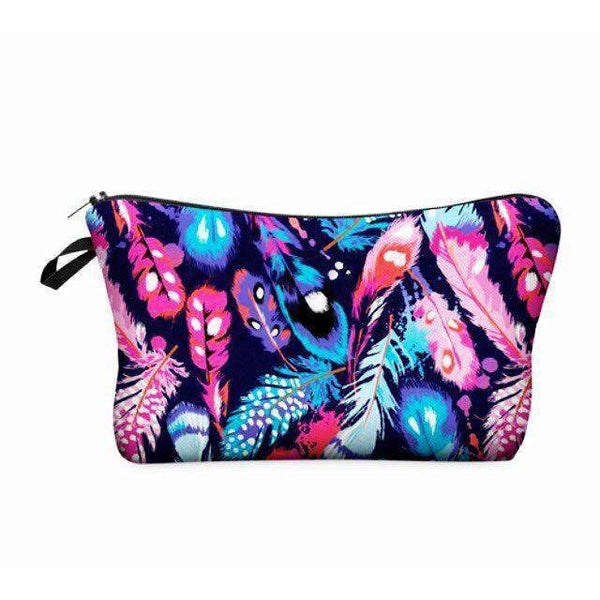 Makeup bag  Feather Prints - AQUALUZZA